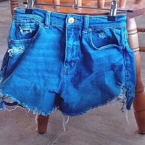 American Eagle high rise mom jean shorts